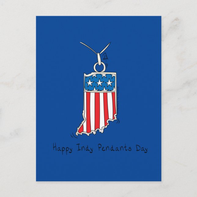 4th of July Funny American Indiana Postcard (Front)