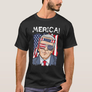 4Th Of July, Funny Joe Biden American Flag Sunglas T-Shirt