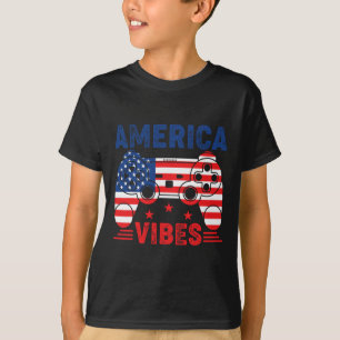 4th Of July Gamer America Vibes Kids T-Shirt