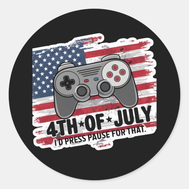 4TH OF JULY GAMER STICKERS (Front)