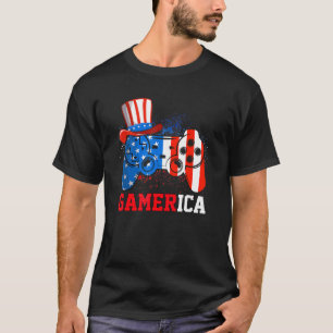 4th Of July Gamerica Video Gamer Kids Boys Men Us T-Shirt