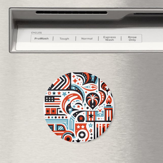 4th of July Generative Pattern Magnet (In Situ (Dishwasher))