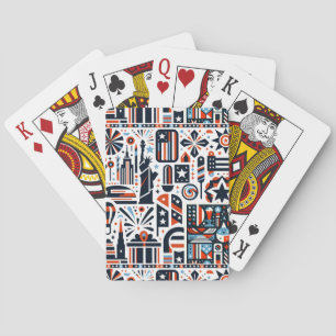 4th of July Generative Pattern Playing Cards