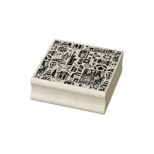 4th of July Generative Pattern Rubber Stamp