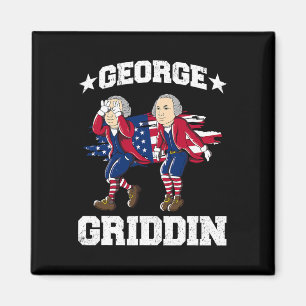 4th Of July George Washington Griddy George Griddi Magnet
