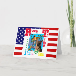 4th OF JULY GERMAN SHEPHERD Card