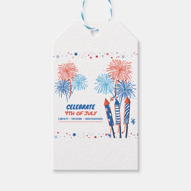 4th of july  gift tags (Front)