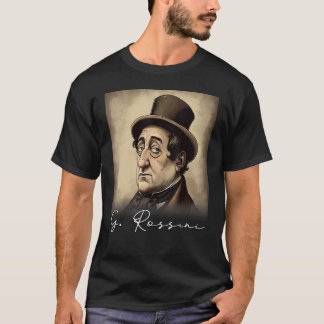4th of July Gioachino Rossini US Flag Musician Com T-Shirt