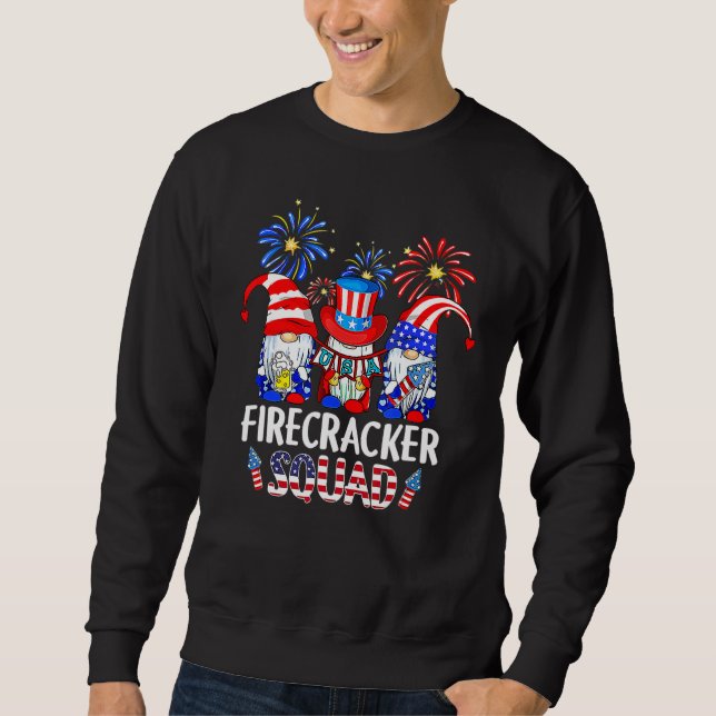 4th Of July Gnomes Lighting Fireworks Firecracker  Sweatshirt (Front)