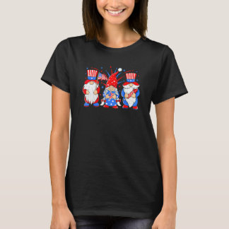 4th Of July Gnomes Patriotic American Flag Cute Th T-Shirt