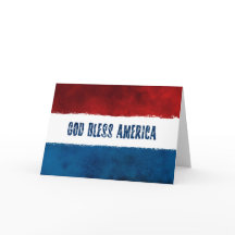 4th of July GOD BLESS AMERICA Card
