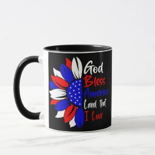 4th Of July God Bless America Land That I Love Mug