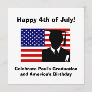 4th Of July Graduation Party Invitation Boy