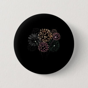 4th Of July Grand Finale Firework Show Red White B 2 Inch Round Button