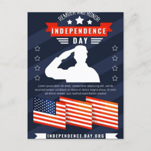 4th of July Greetings  Postcard