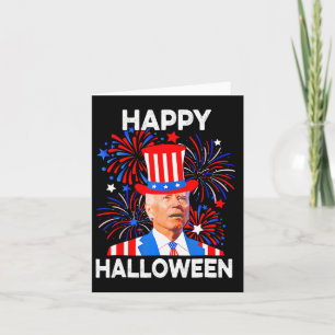 4th Of July Happy Halloween Funny Biden Confused  Card