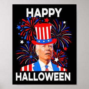 4th Of July Happy Halloween Funny Biden Confused  Poster