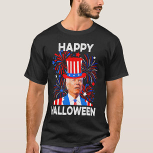 4th Of July Happy Halloween Funny Biden Confused  T-Shirt