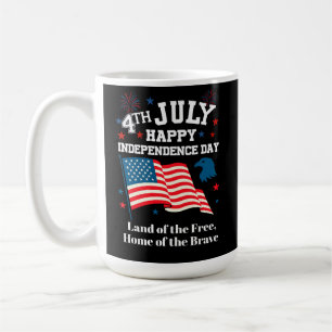4th of July Happy Independence Day, Land of fire  Coffee Mug
