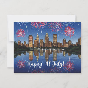 4th of July Happy independence Day Postcard