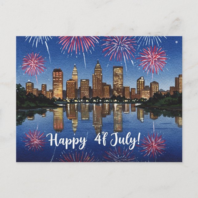 4th of July Happy independence Day Postcard (Front)