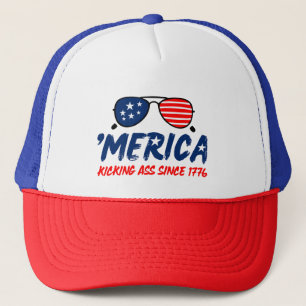 4th of July Hat, USA Cap, American flag  Trucker Hat