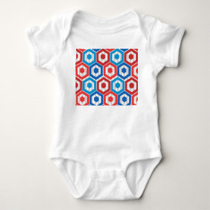 4th of July Hexagons Baby Bodysuit