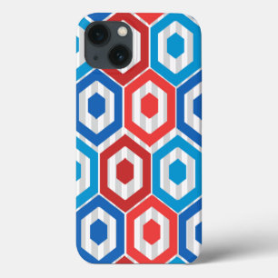 4th of July Hexagons iPhone 13 Case