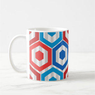 4th of July Hexagons Coffee Mug