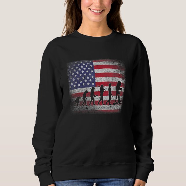 4th Of July Hiking Evolution For Hikers Sweatshirt (Front)