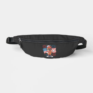 4th Of July Hotdog American Flag Patriotic Firewor Fanny Pack