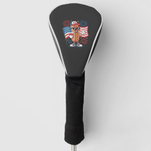 4th Of July Hotdog American Flag Patriotic Firewor Golf Head Cover