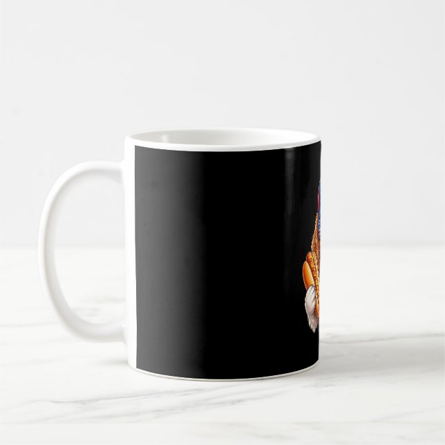 4th of july hotdog cavalier king charles spaniel coffee mug (Left)