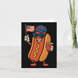 4th Of July Hotdog Funny Fourth Of July Patriotic Card