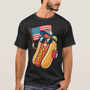 4th Of July Hotdog Funny Fourth Of July Patriotic  T-Shirt