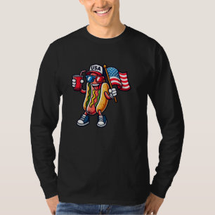 4th of July Hotdog Funny Fourth of July Patriotic T-Shirt