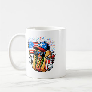 4th Of July Hotdog Independence Day Patriotic Four Coffee Mug