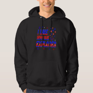 4th of July I Like How She Explodes Men Women USA  Hoodie