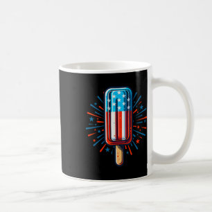 4th Of July Ice Cream American Flag Patriotic Summ Coffee Mug