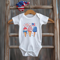 4th of July Ice Cream Baby T-Shirt