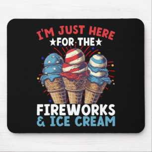 4th Of July Ice Cream Patriotic Ice Cream  Mouse Pad
