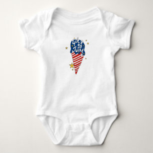 4th of July illustration 4th of July Independence  Baby Bodysuit