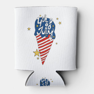4th of July illustration 4th of July Independence Can Cooler