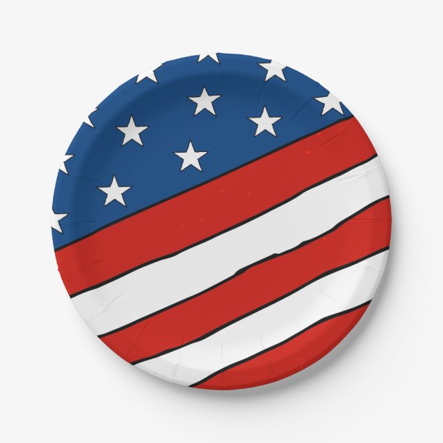 4th of July illustration 4th of July Independence  Paper Plate (Front)