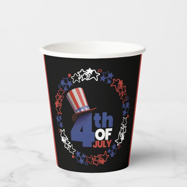 4th Of July Independance Day Paper Cups (Front)