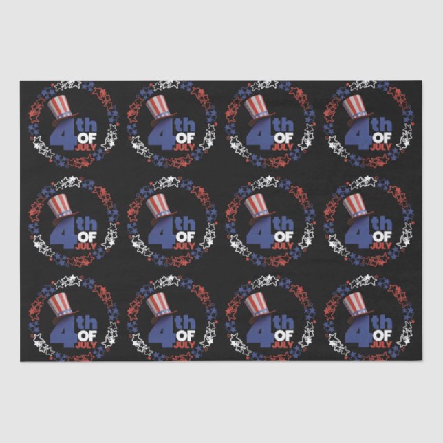 4th Of July Independance Day Tissue Paper (Front)