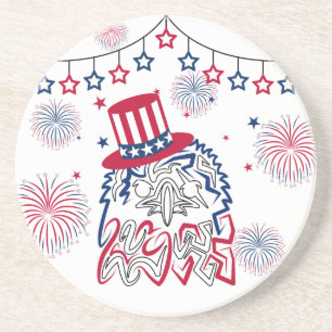 4th of July Independence Day American Eagle Coaster