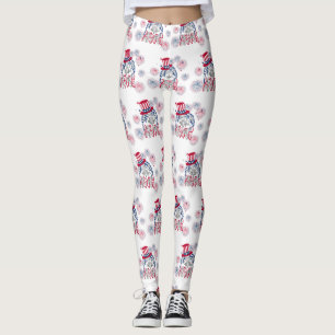 4th of July Independence Day American Eagle Leggings