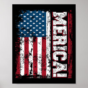 4th Of July Independence Day American Flag Patriot Poster