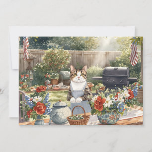 4th of July Independence Day barbecue party Invitation
